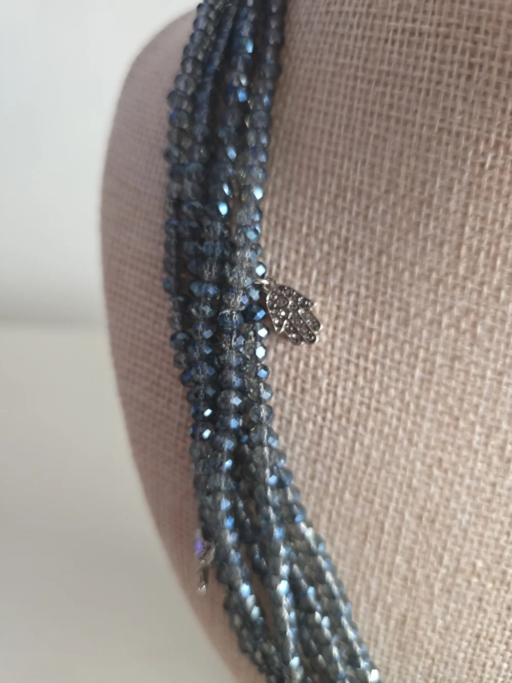 Multi-Strand Faceted Bead Necklace